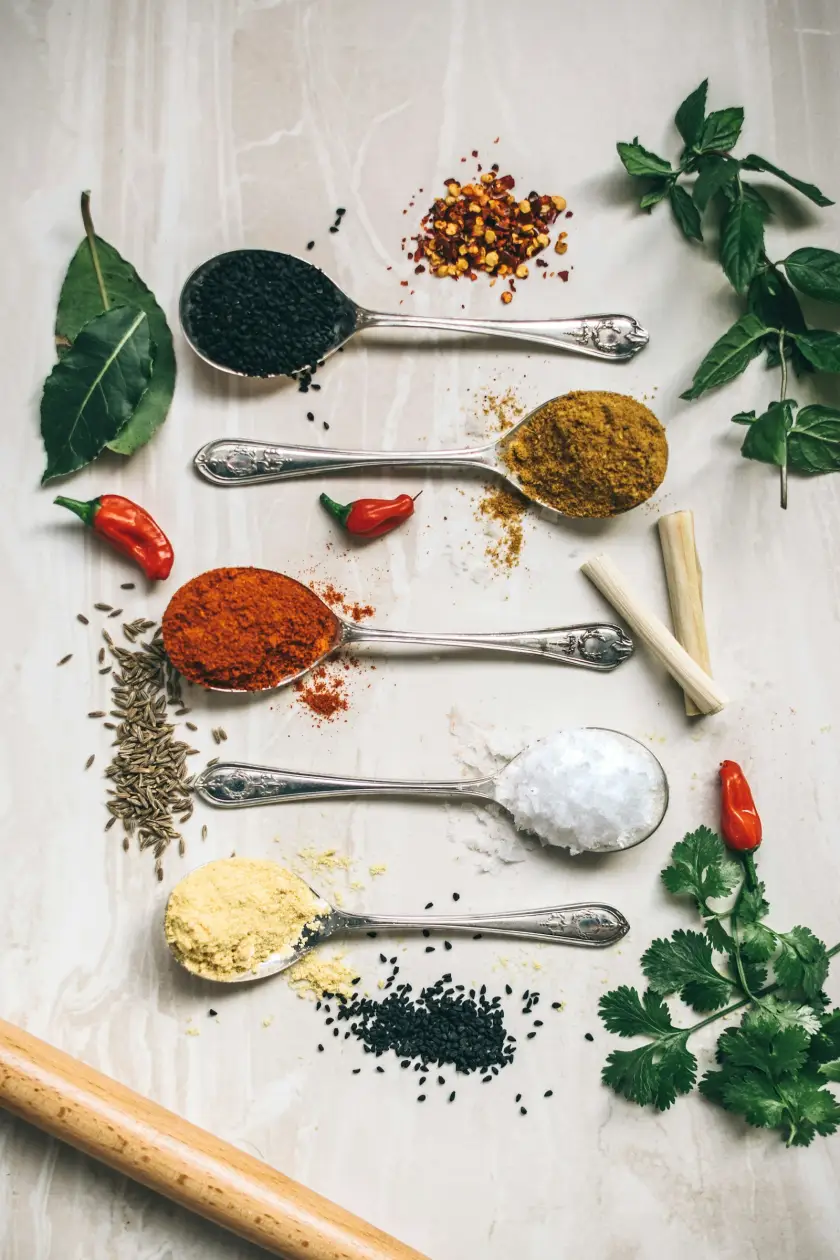 Notebook and fresh ingredients for meal planning